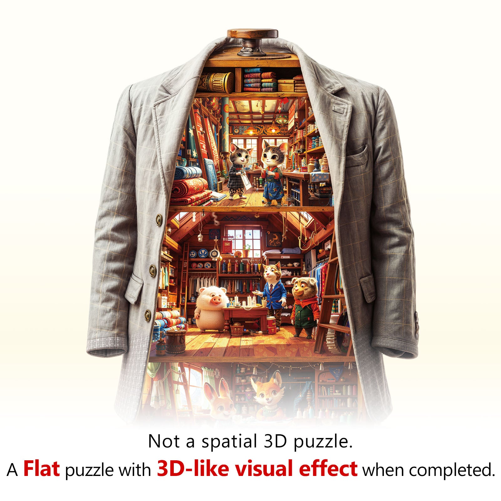 Blissful Wardrobe Wooden Jigsaw Puzzle