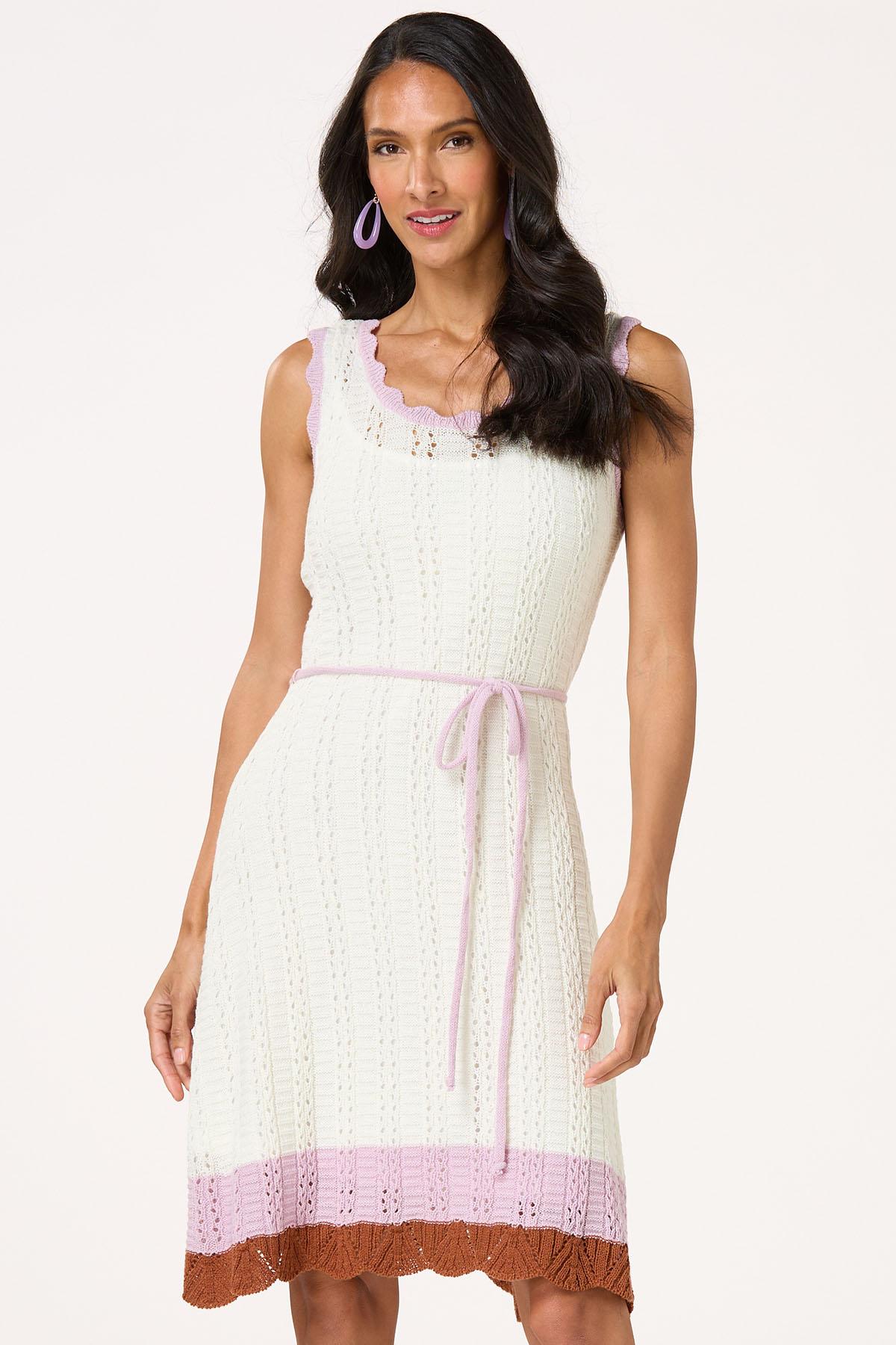 Colorblock Crochet Dress