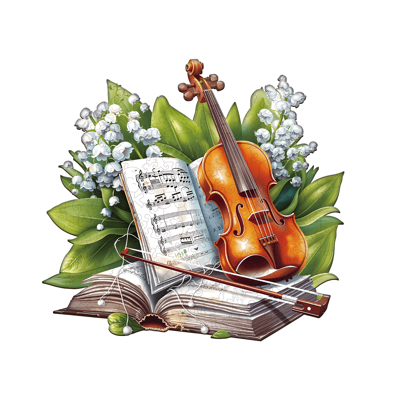 Violin and Verse Wooden Jigsaw Puzzle