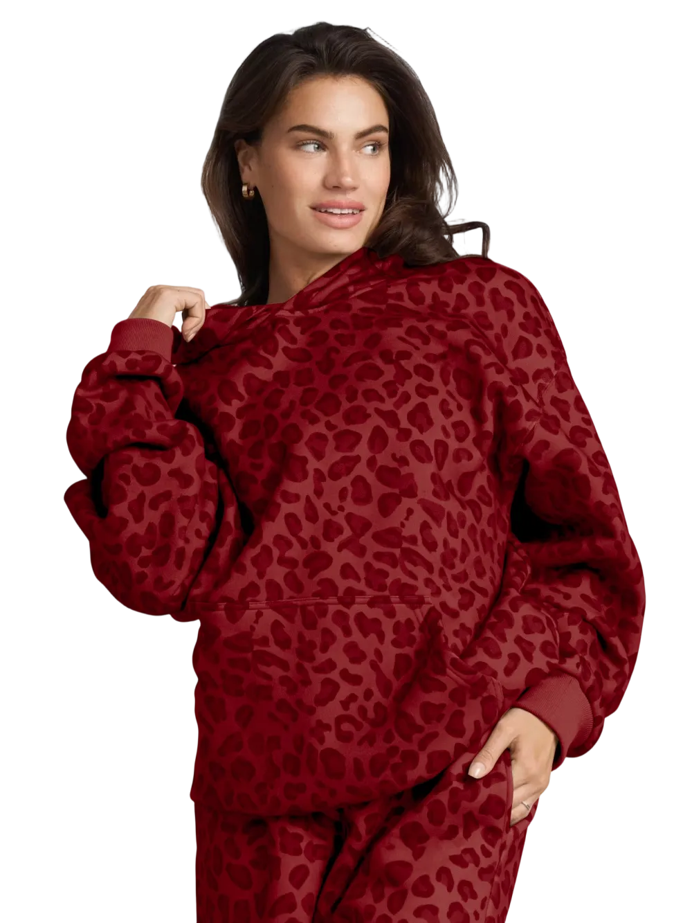 Leopard print unisex hoodie