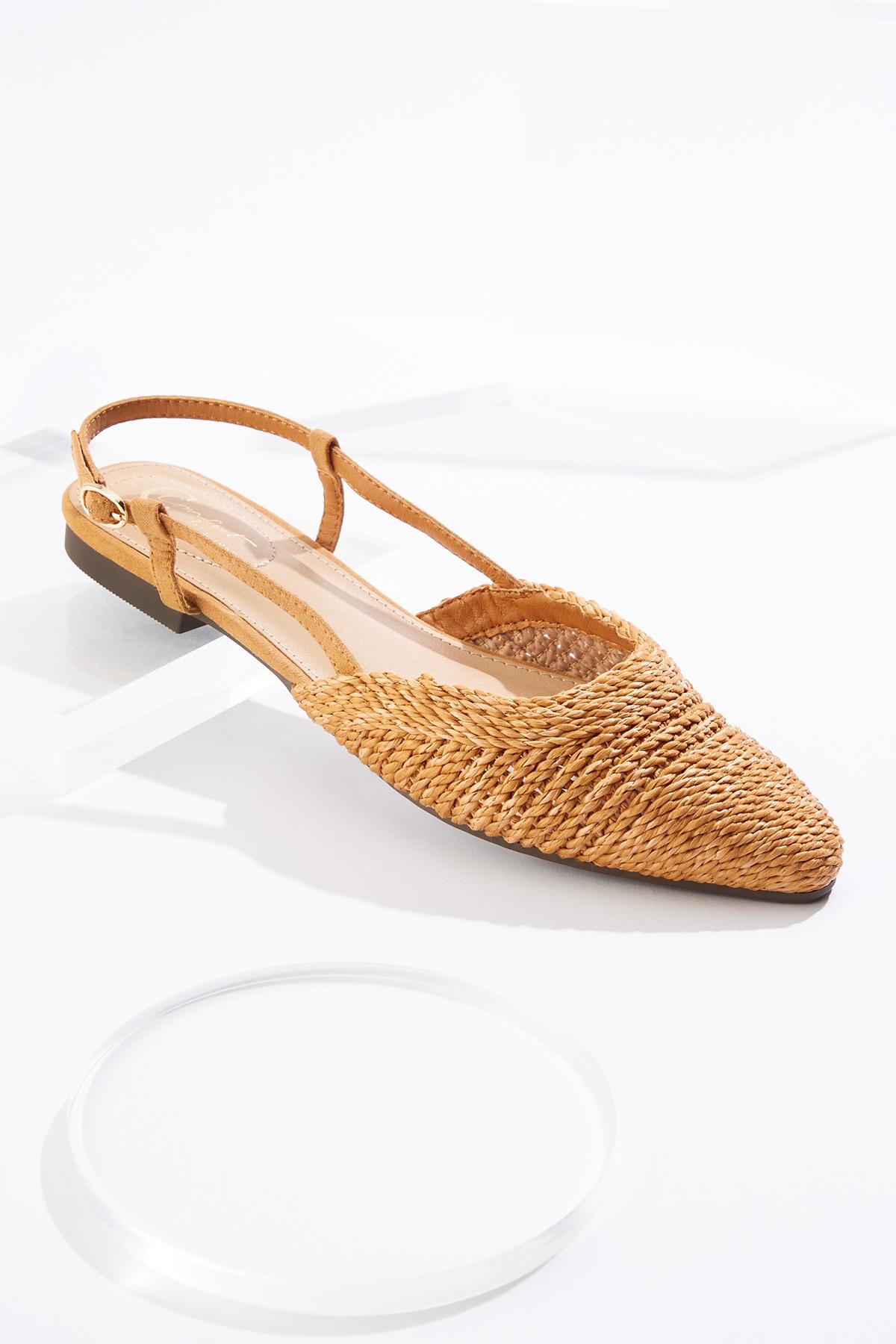 Raffia Slingback Flats