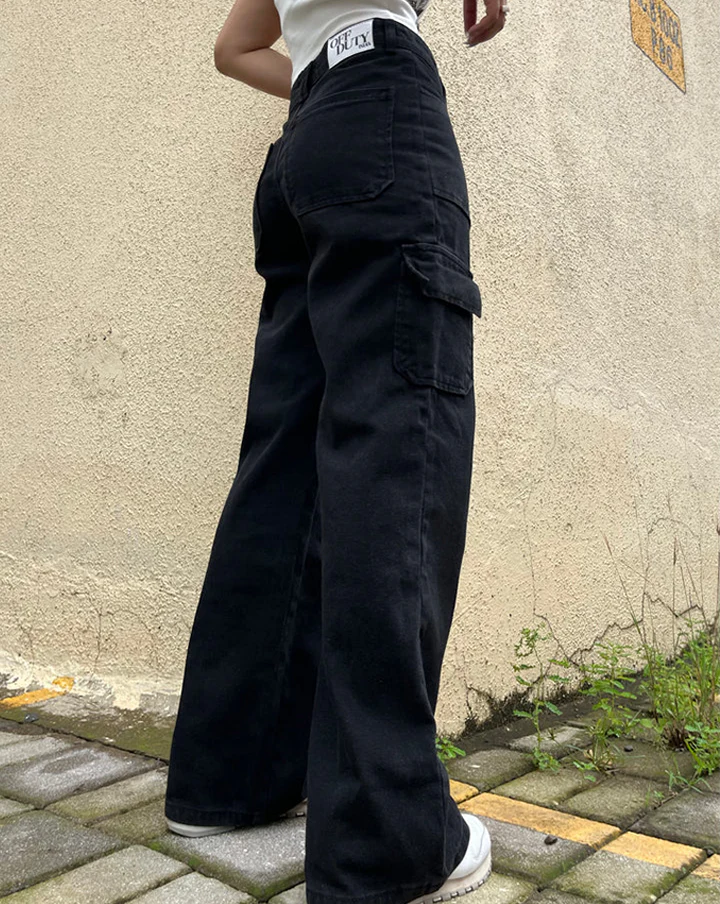 Boyfriend Cargo Wide Leg Denims