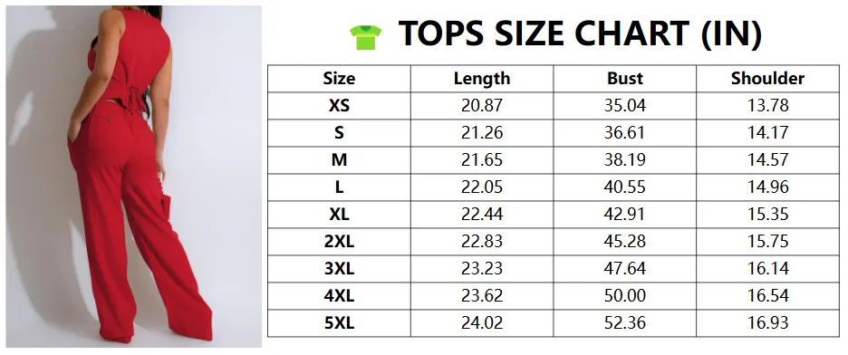 Women's Button Front V Neck Crop Tank Top & High Waist Pants Set