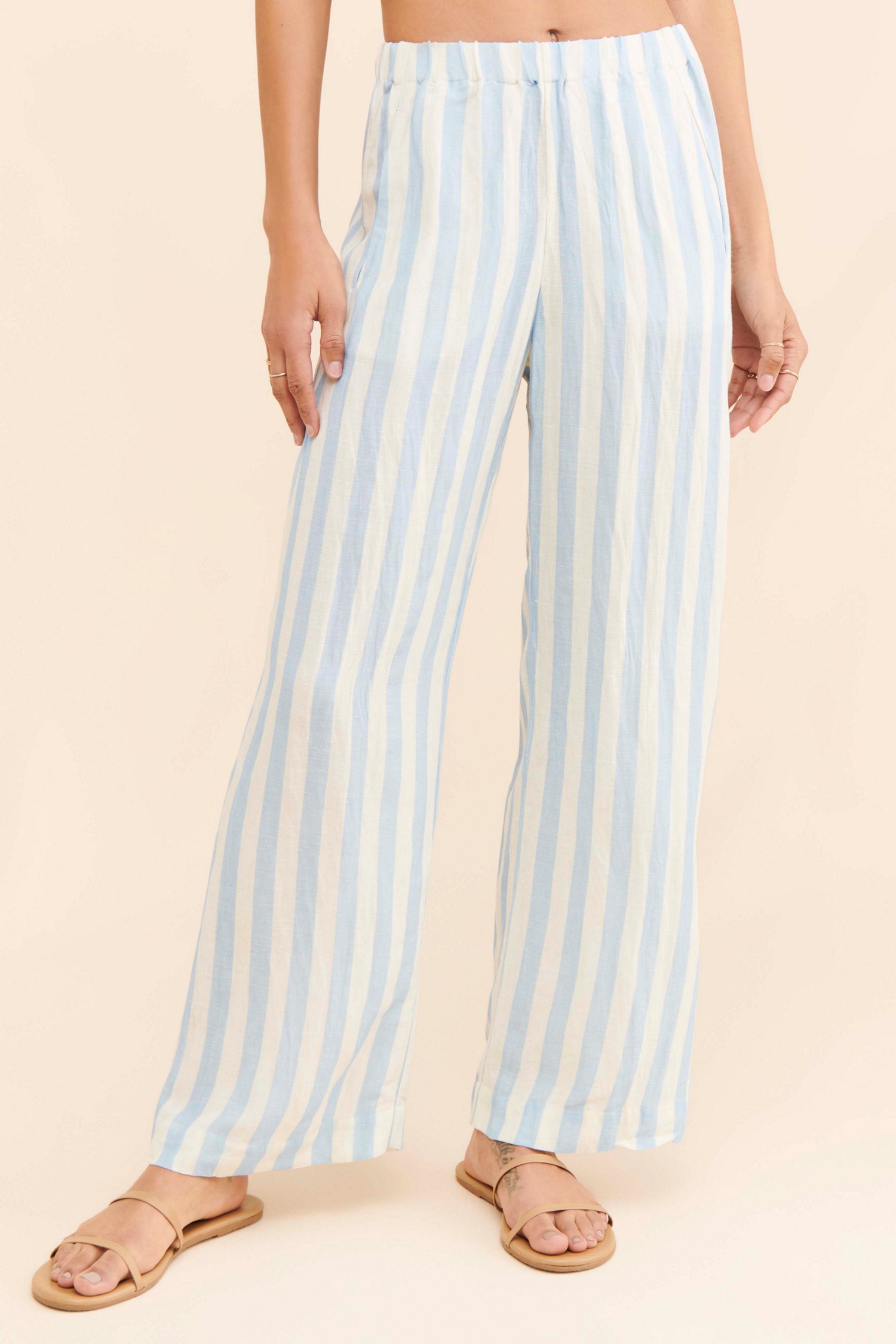 Stripe Wide Leg Pants