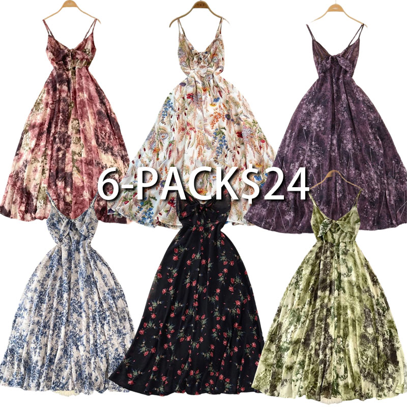 Women's Boho Floral Print Spaghetti Strap Cami Dress – Summer A-Line