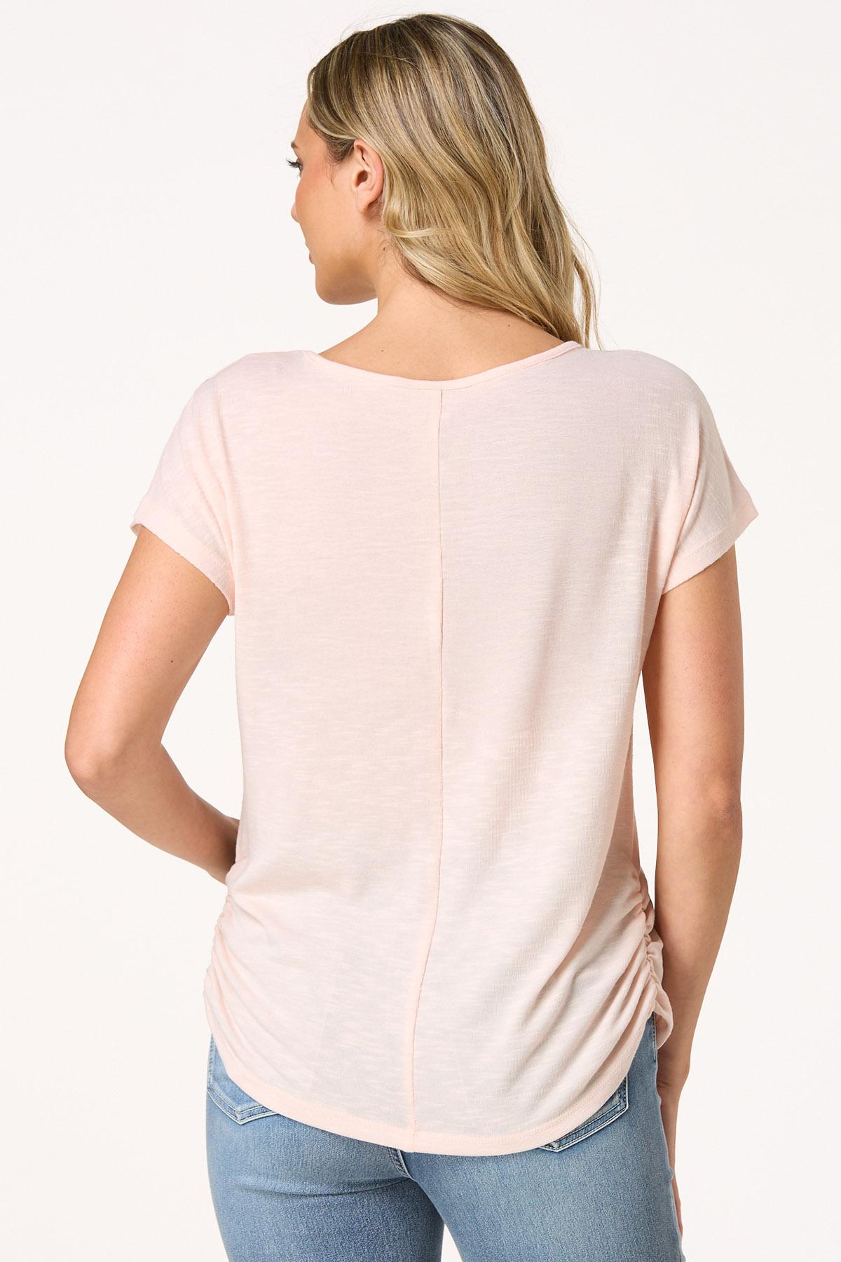 Floral Side Ruched Top