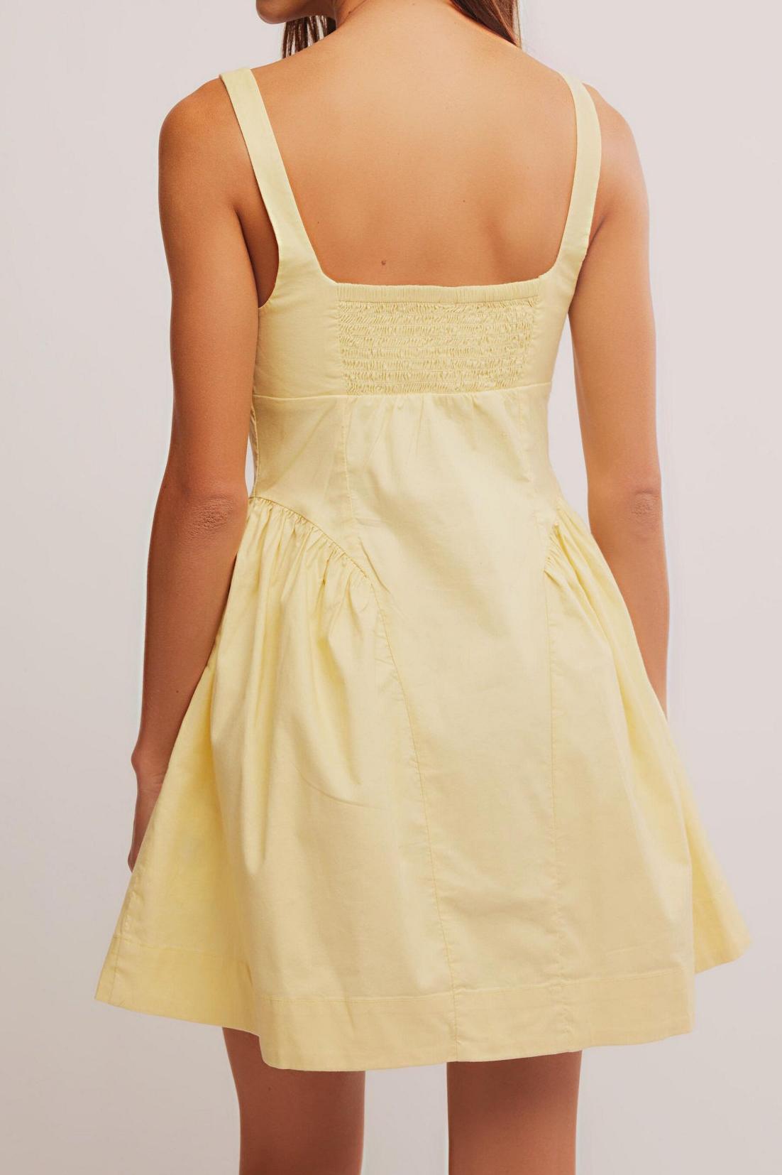 Vintage Square Neck Floral Mini Dress