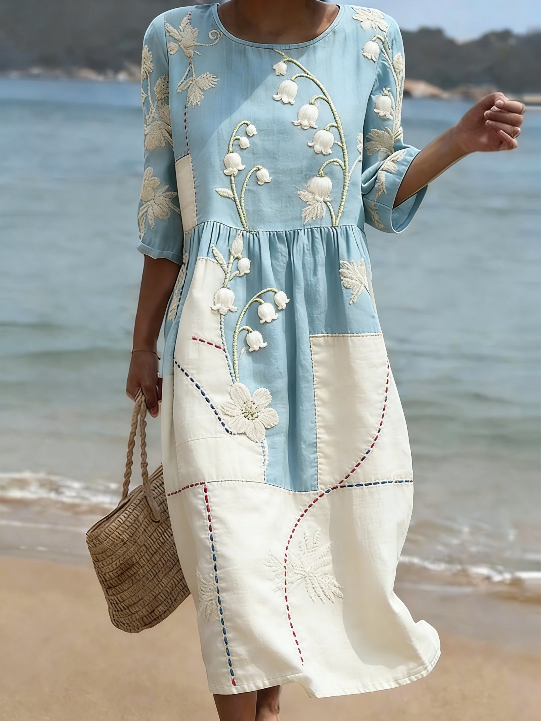 Women's  Floral Print Casual Dress- Fast Shipping