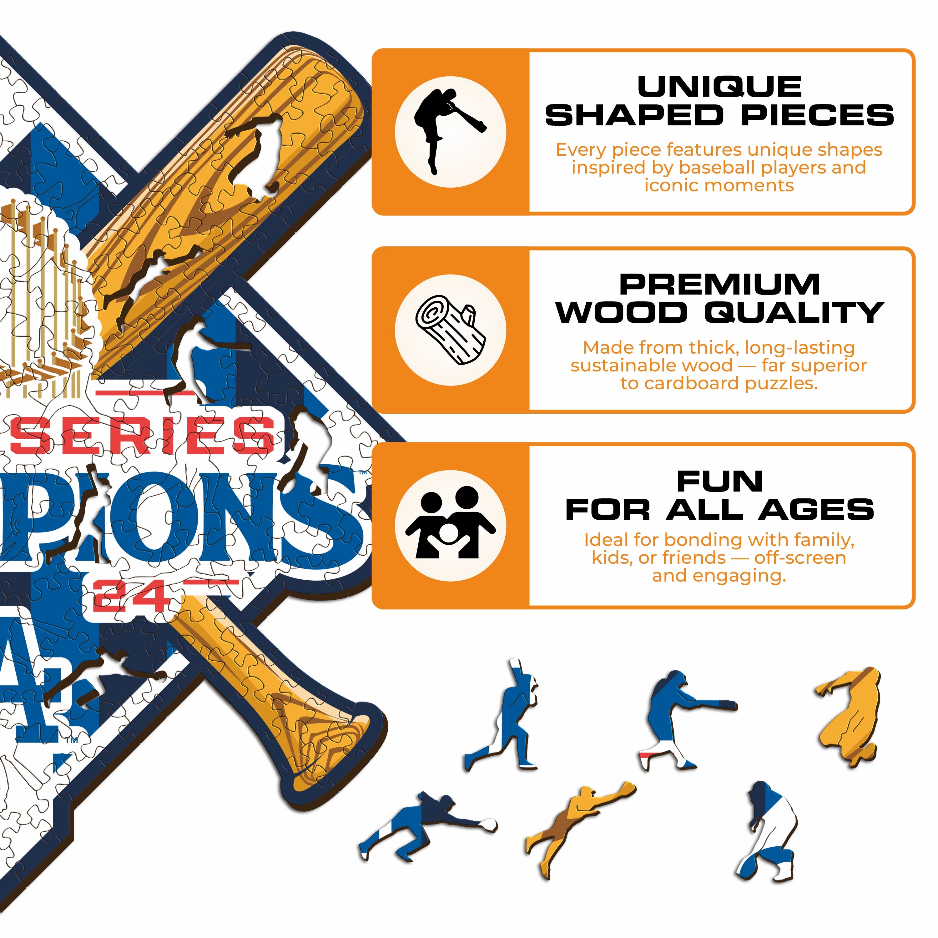 Los Angeles Dodgers™ 2024 World Series - Wooden Puzzle
