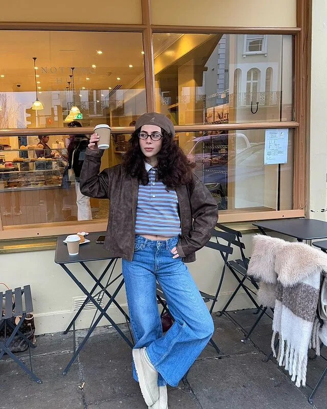 Stripey Oversized Collared Shirt