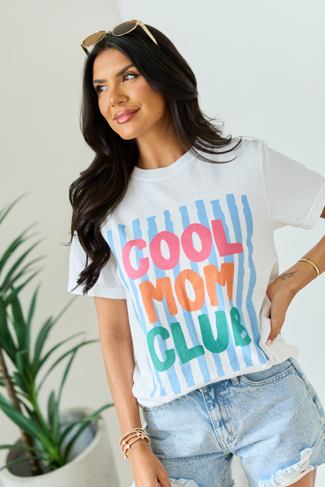 Cool Mom Club White Graphic Tee
