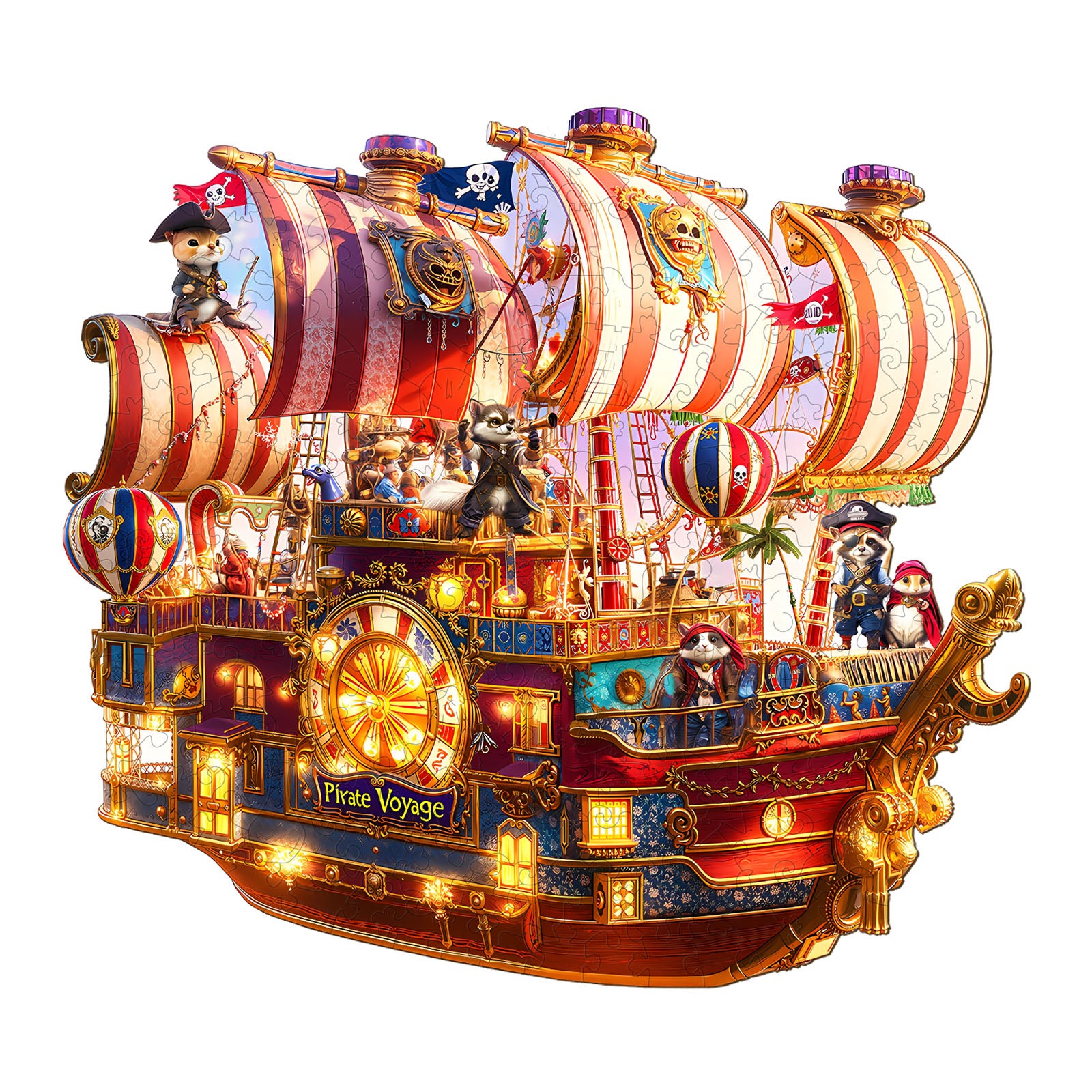 Pirate Voyage Wooden Jigsaw Puzzle