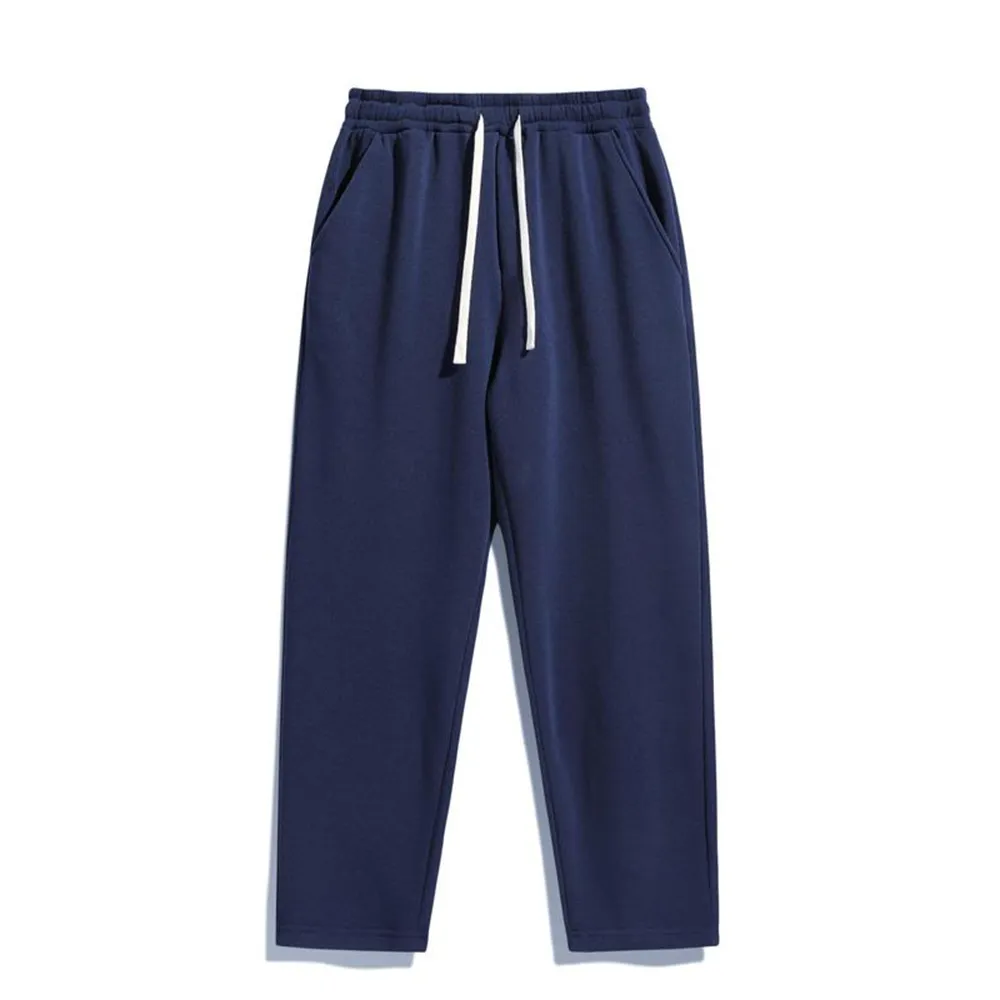 Men's Cotton Casual Regular Fit Solid Drawstring Waist Sweatpants