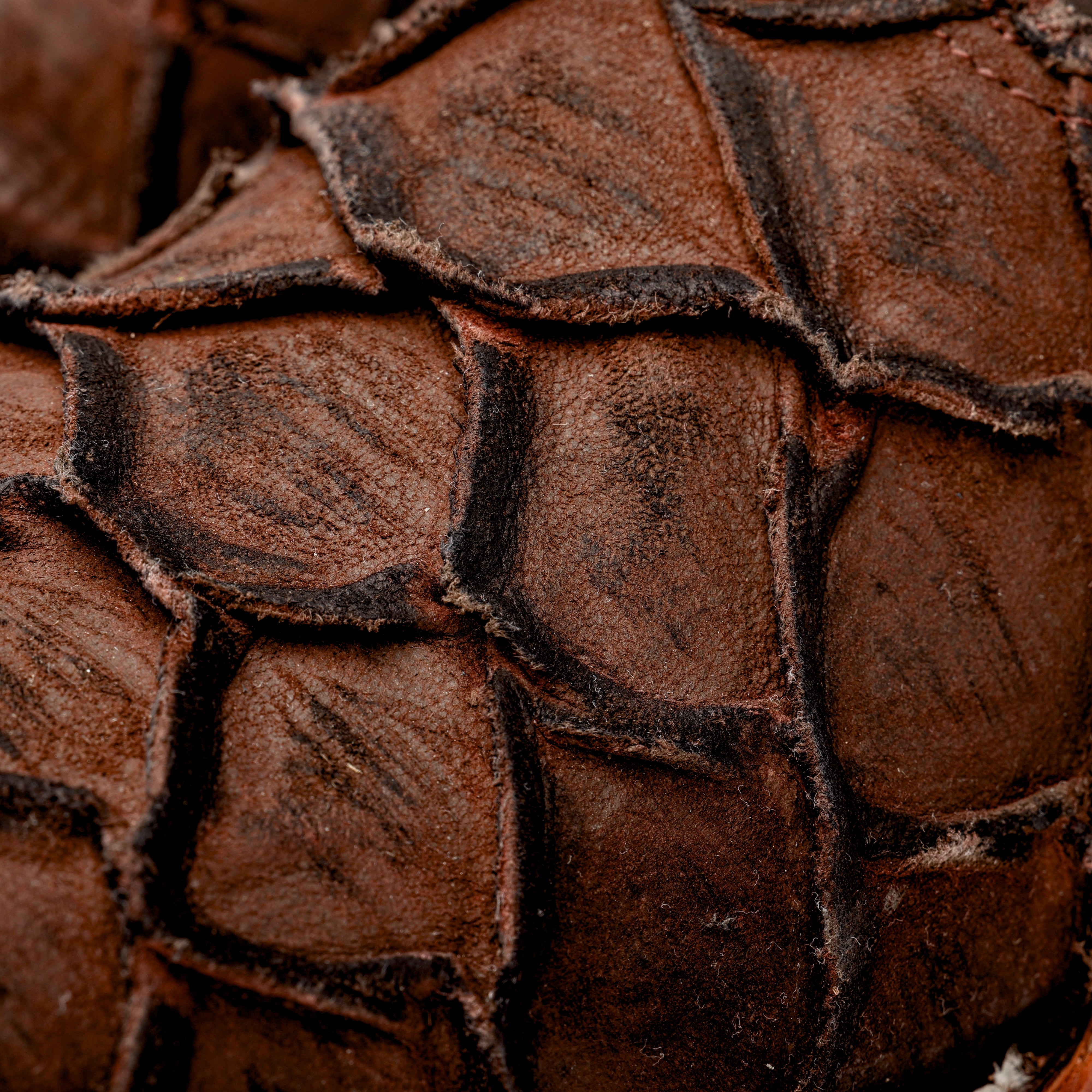 Matte Chocolate Pirarucu Leather Boots - Square Toe