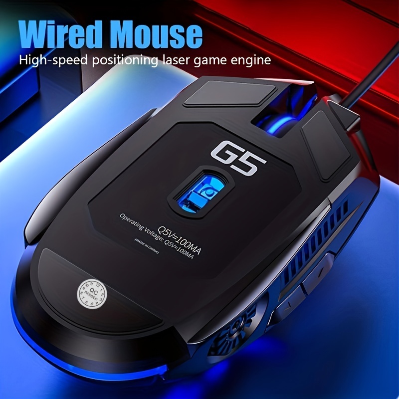 RGB Wired Gaming Mouse With Silent Clicks