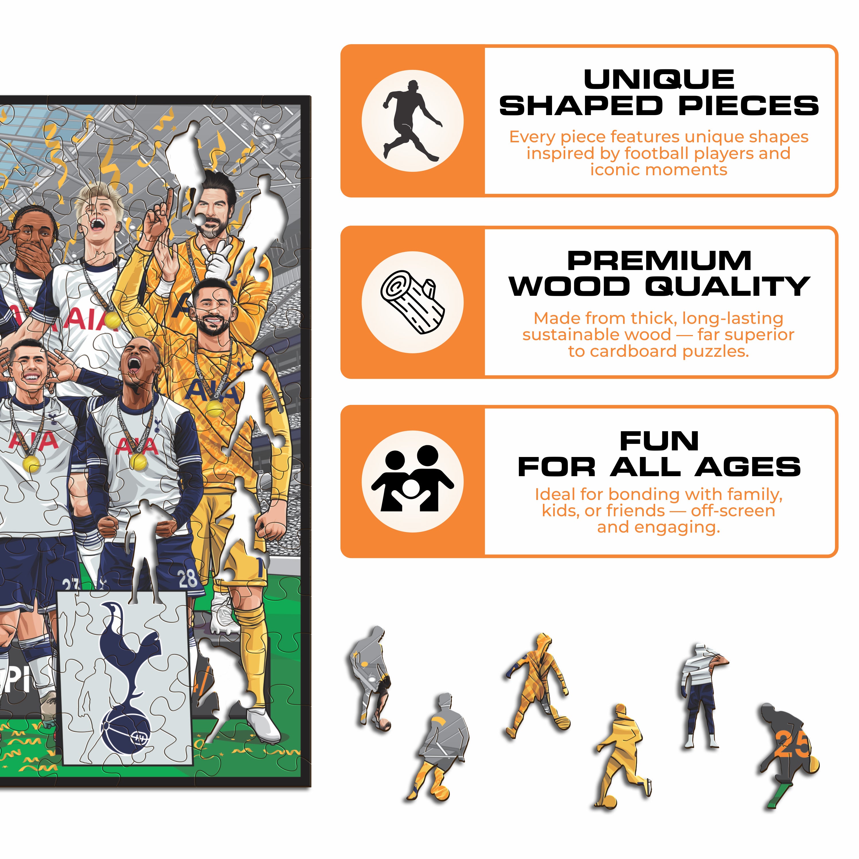 Tottenham Hotspur FC® European Champions 24/25 - Wooden Puzzle