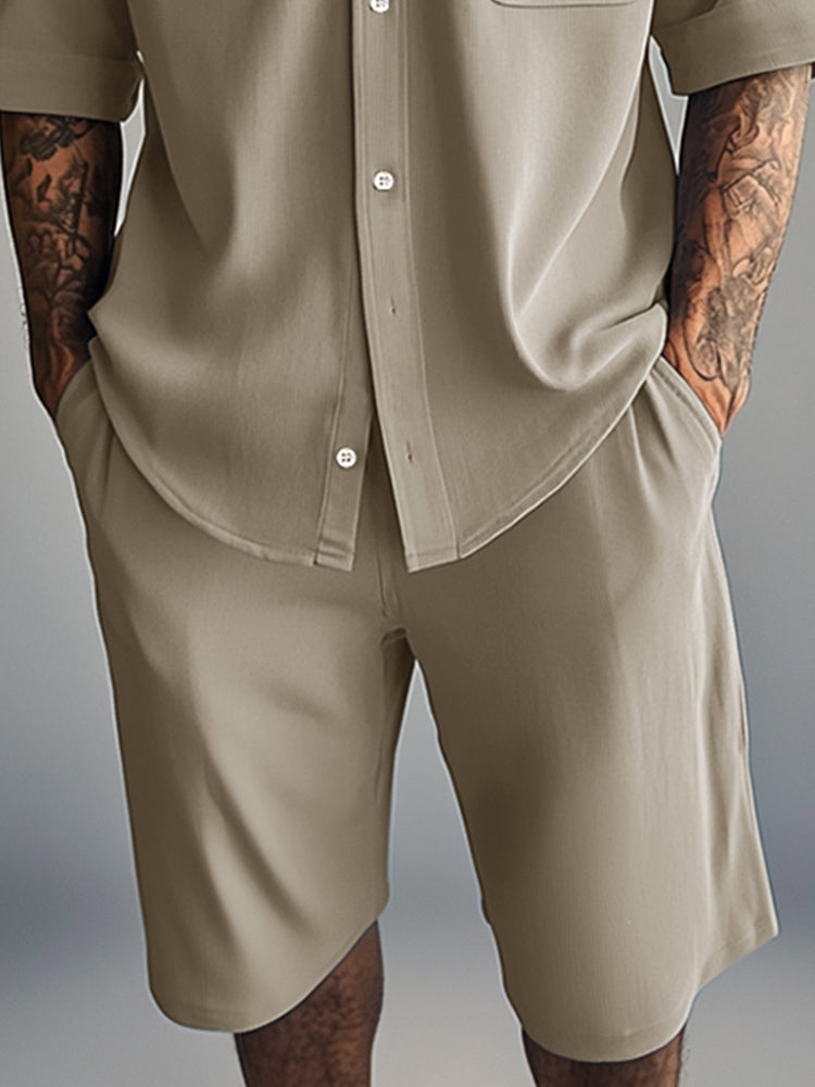 Essential Relaxed Fit Shirt Shorts Set