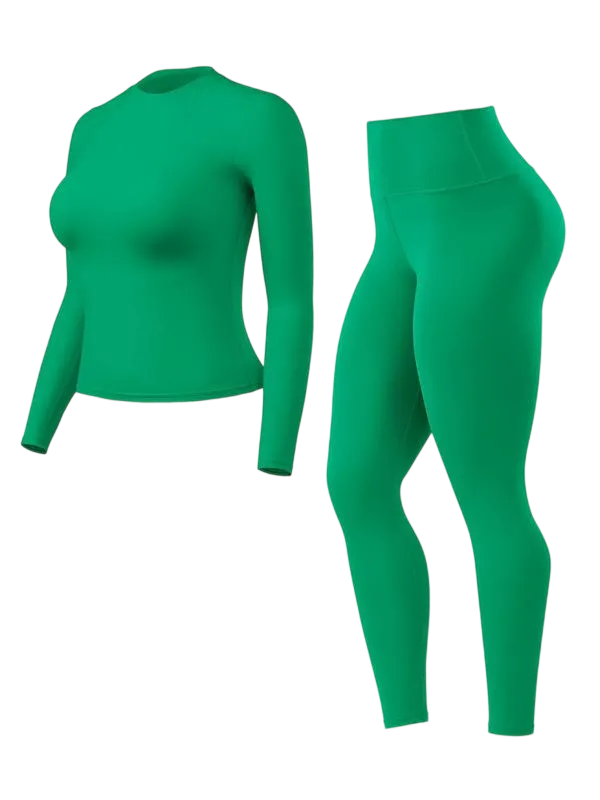 Women's High-Waisted 25‘’ Inseam Sporty Leggings Set