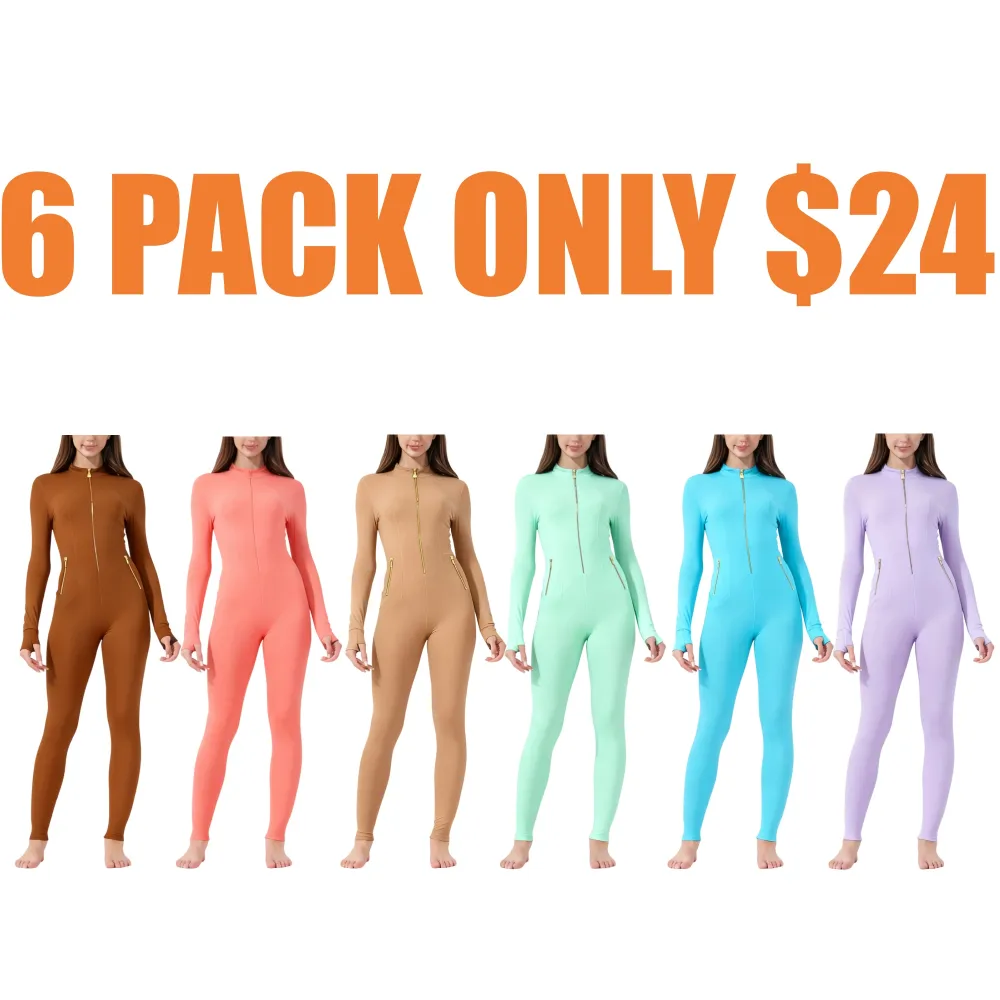 Women All-Season Zip Sports Yoga Jumpsuit