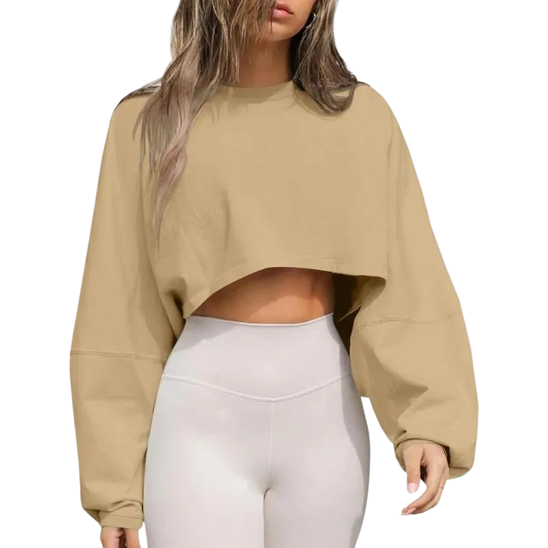 Womens Long Ballon Sleeve Sweatshirts Tops