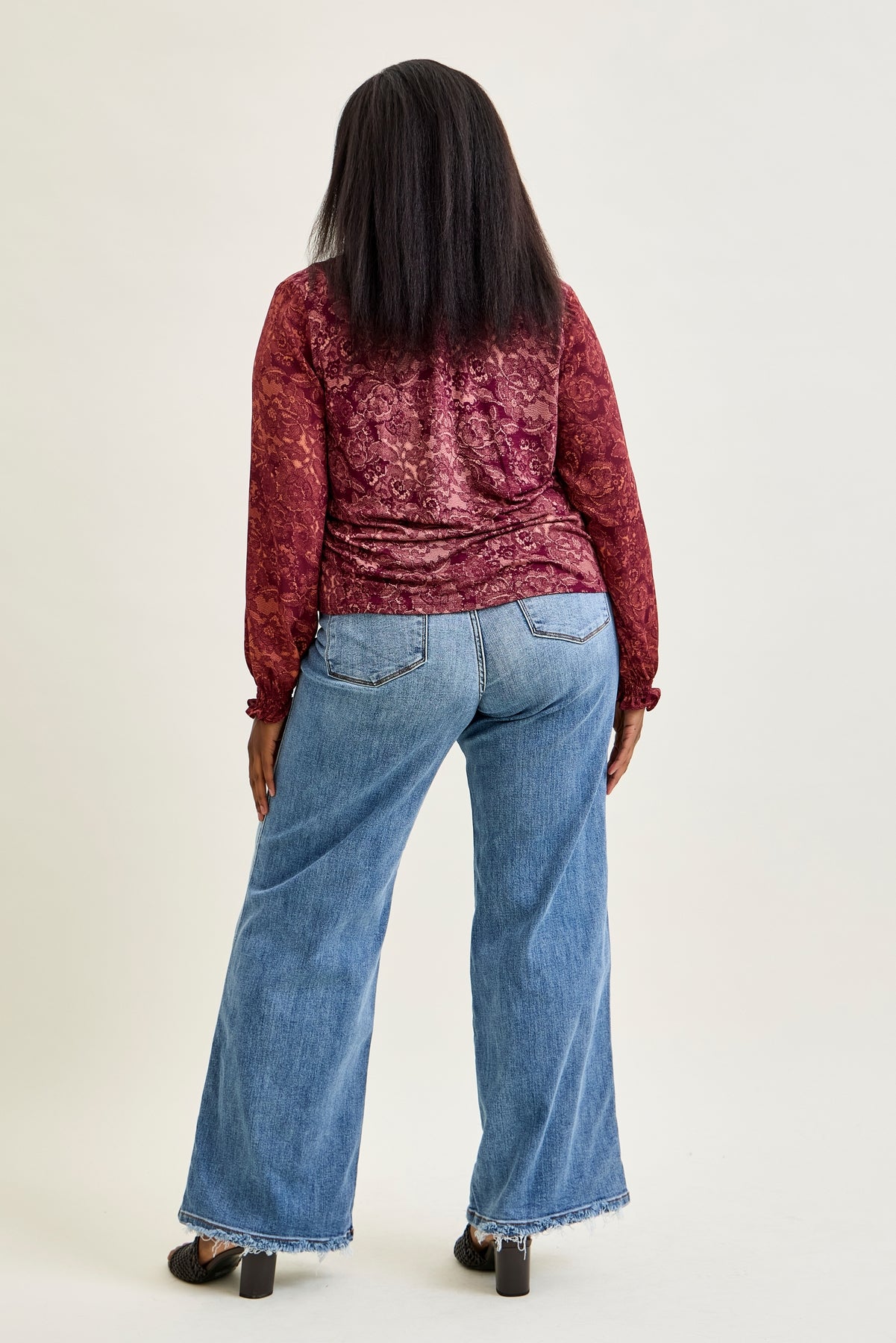 Sage High Rise Retro Wide Leg - PLUS