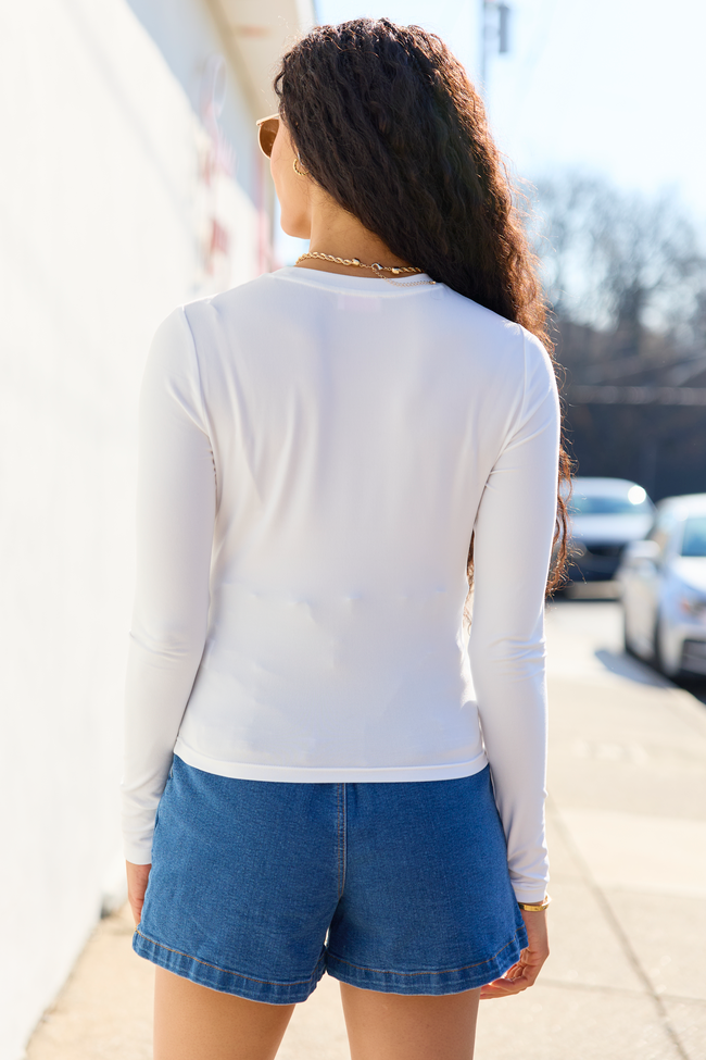Andie Ivory Long Sleeve Tee