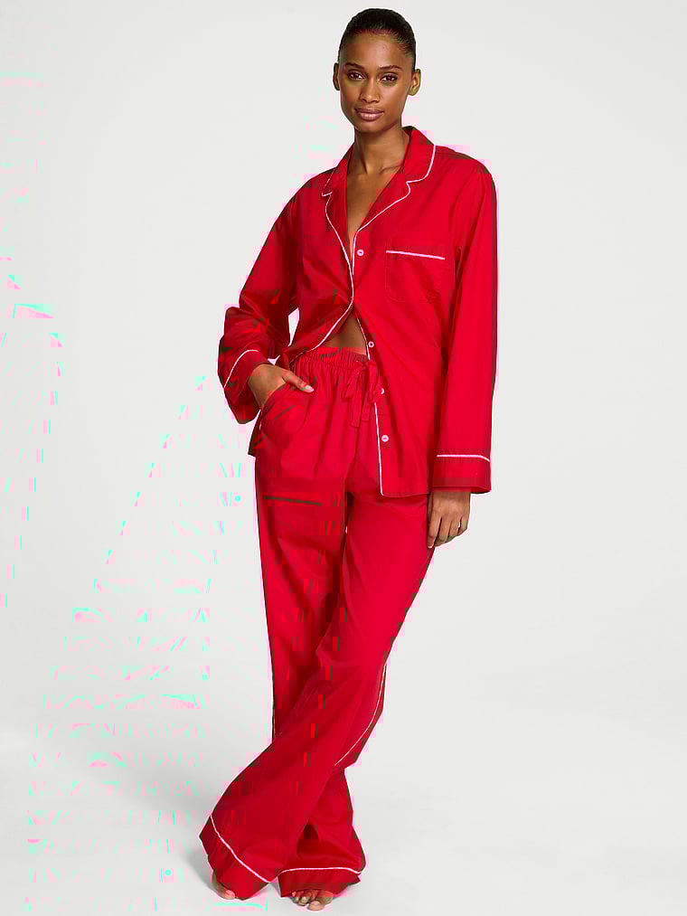 Heritage Cotton Long Pajama Set VS Lipstick