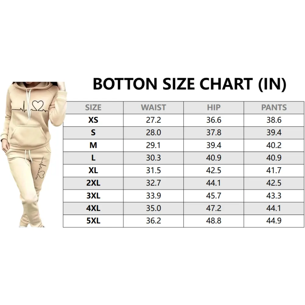 Women's Heart Print Raglan Sets