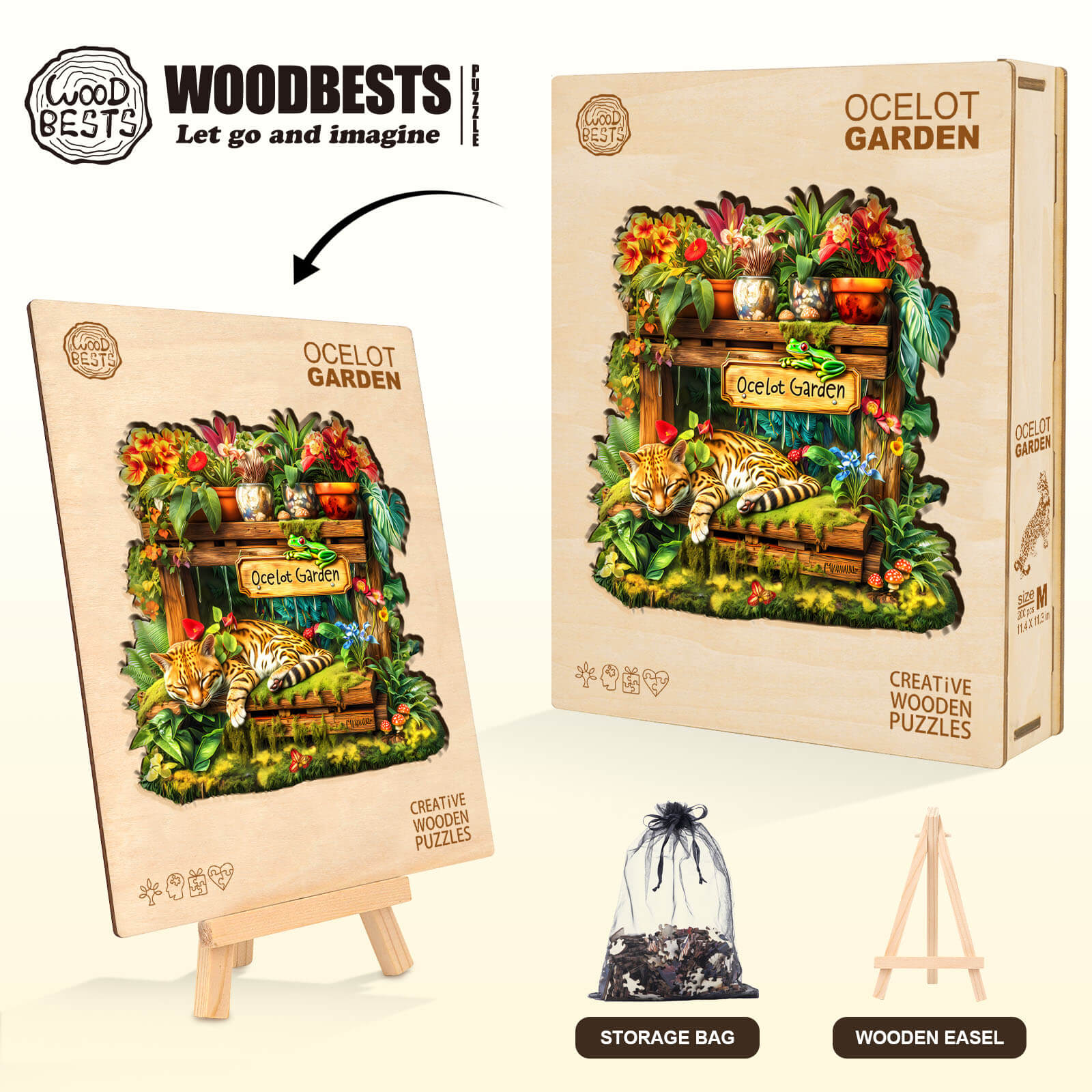 Ocelot Garden Wooden Jigsaw Puzzle