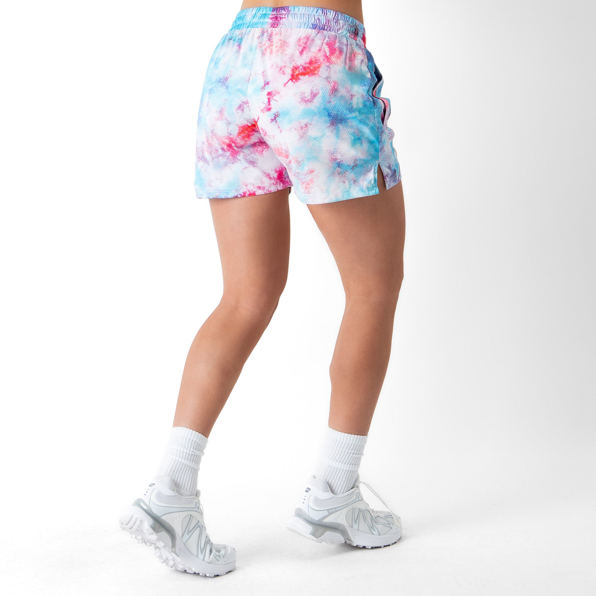 MUAY THAI SHORTS (MID THIGH CUT) TIE DYE - COTTON CANDY
