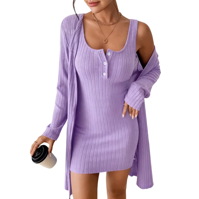 Women's Striped Dress Set