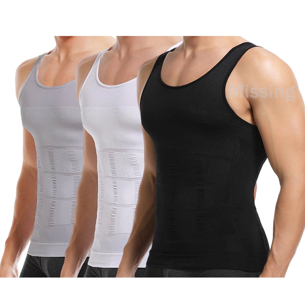 Men Body Shaper Compression Vest,Men Abdomen Sleeveless Running Workout Fitness GYM Tank Tops Shirts