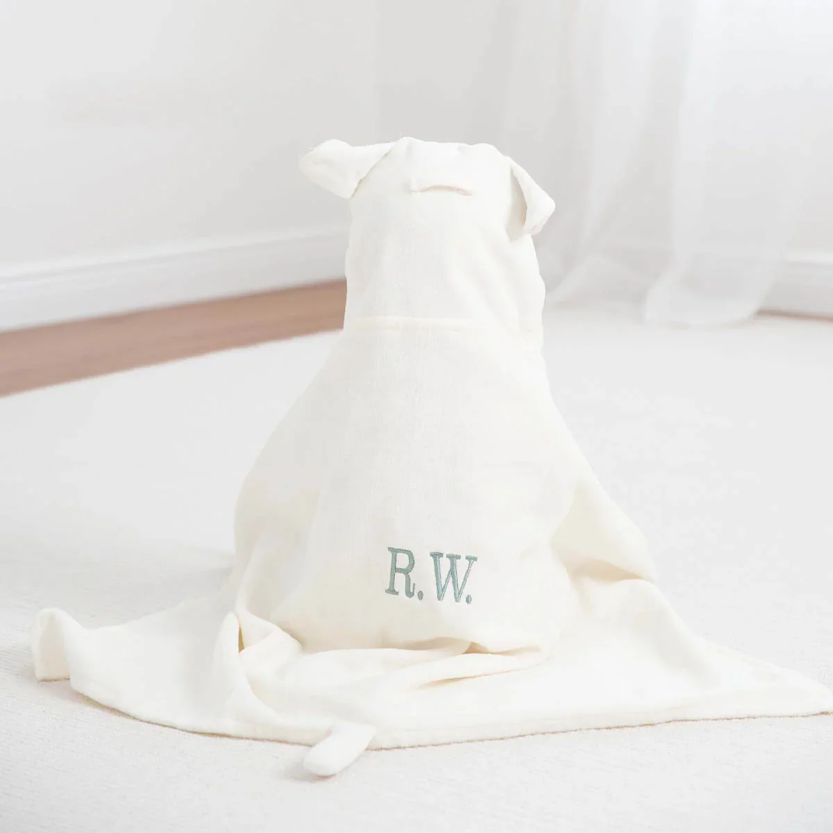 CREAM LAMBIE HOODED BABY BATH WRAP