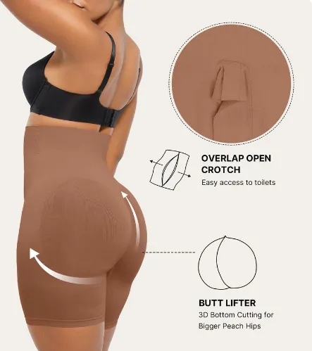 Seamless High Waisted Sculpting Shorts Women Body Shaper