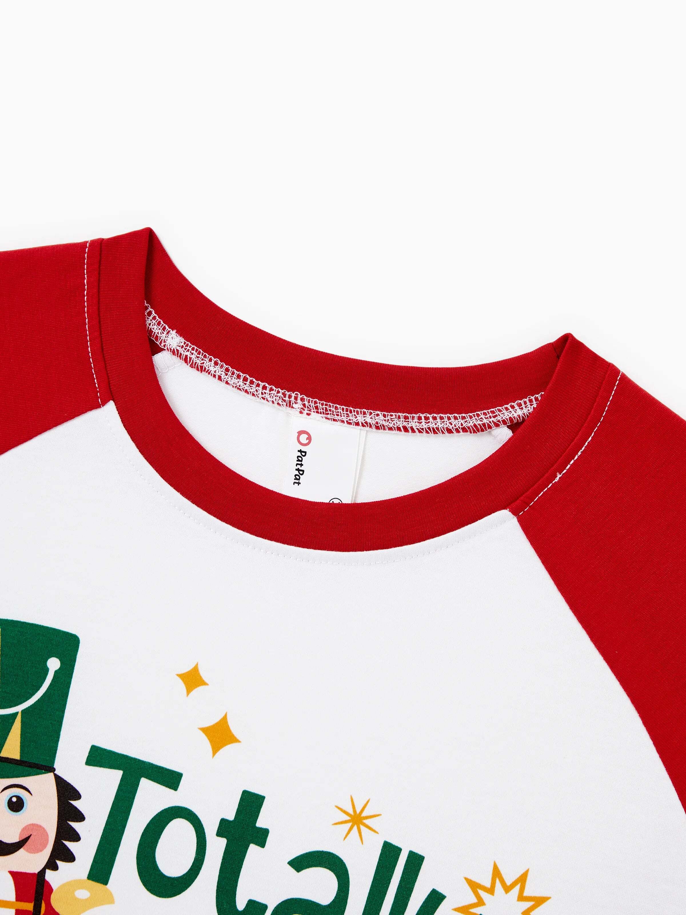 Christmas Matching Family Pajamas Set Nutcracker Print PJS with Christmas Socks Red