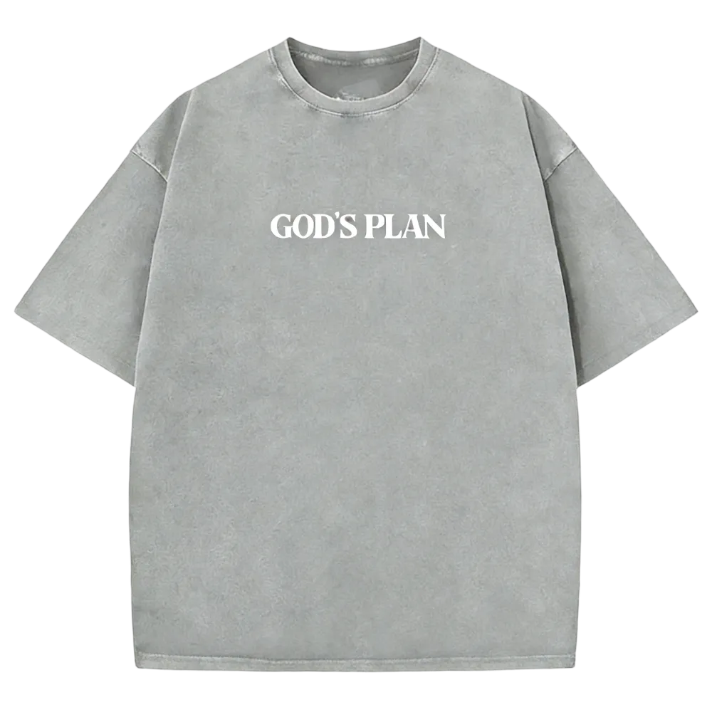 Women's God's Plan Washed Vintage Tee