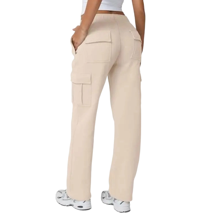 Women’s Medium Waist Fleece Baggy Sweatpants