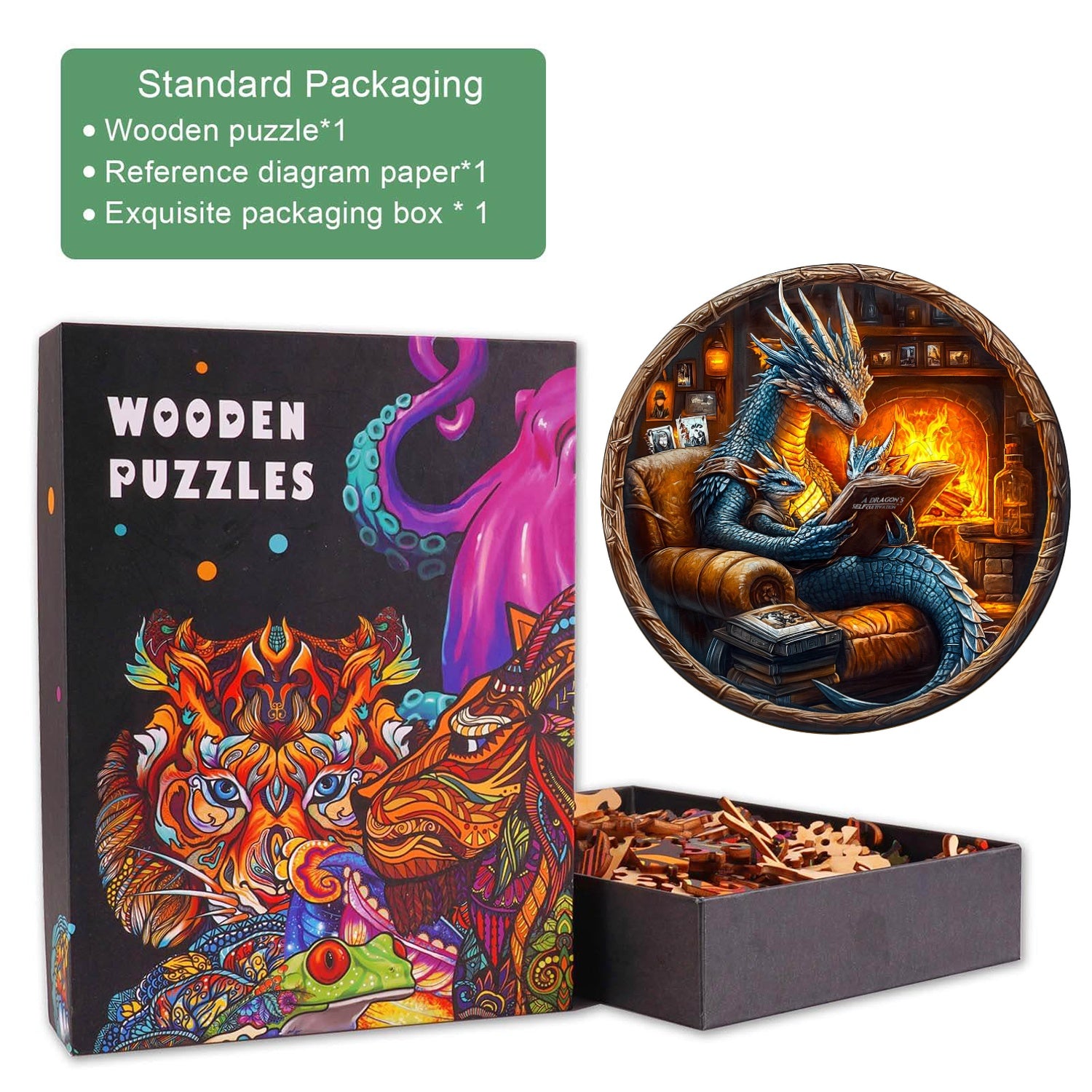 Night Stories Wooden Jigsaw Puzzle