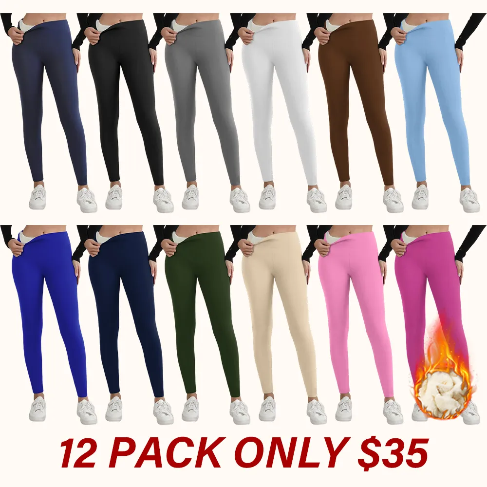 Warm and thick fleece leggings