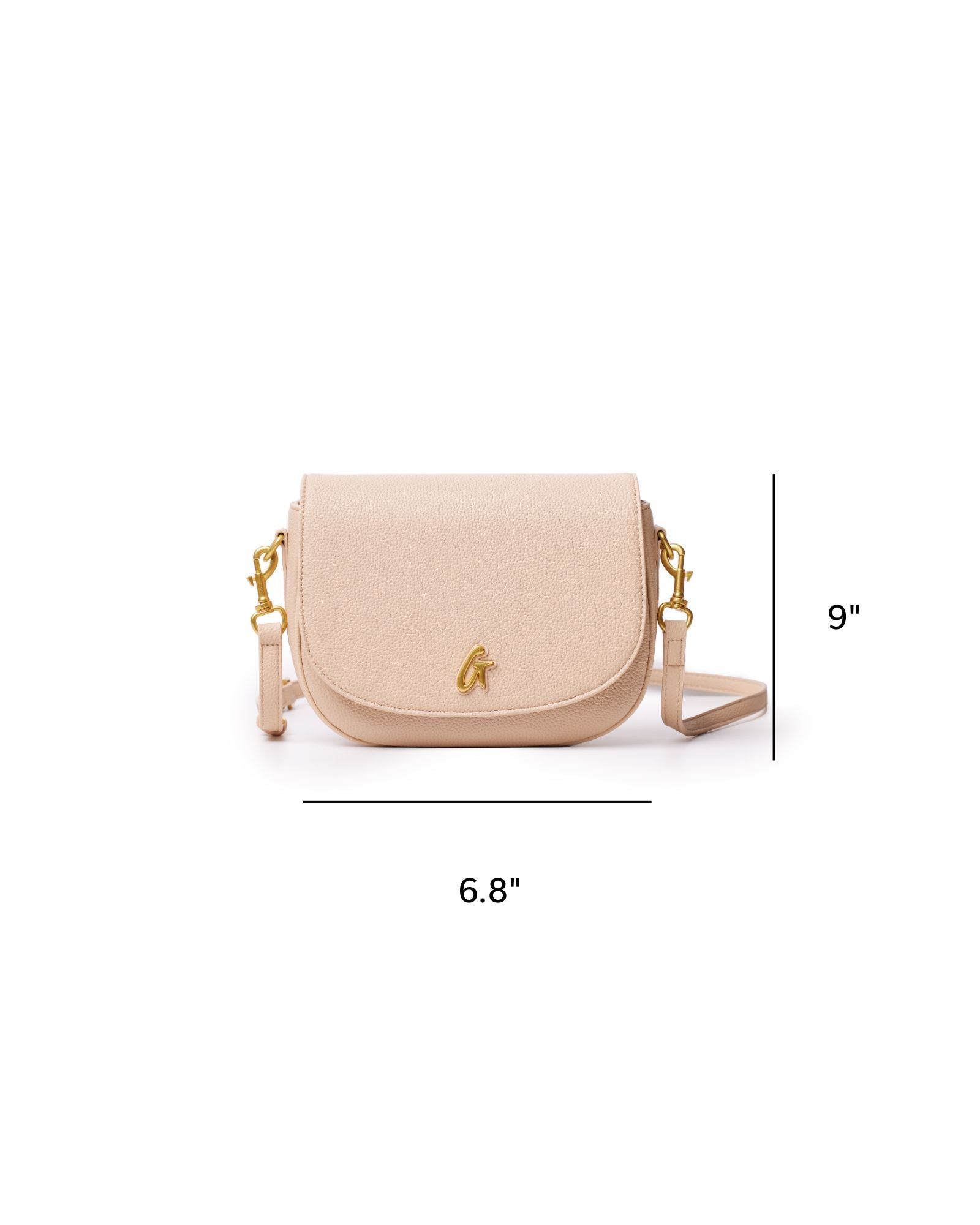 MEDIUM PEBBLE SHOULDER BAG - NUDE
