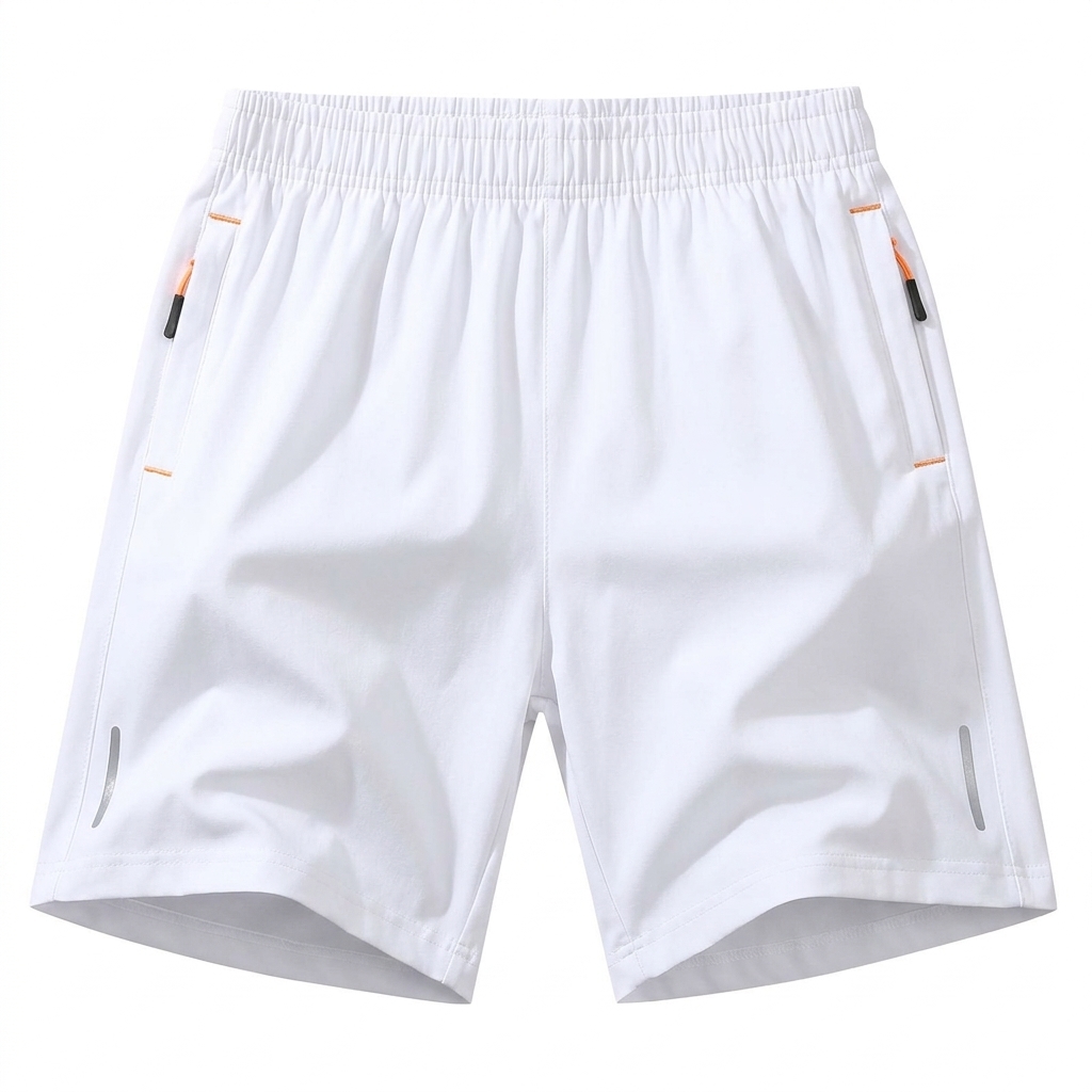 Men's Ice Silk Quick-Dry Zipper Pocket Shorts – Lightweight Reflective Athletic Summer Shorts