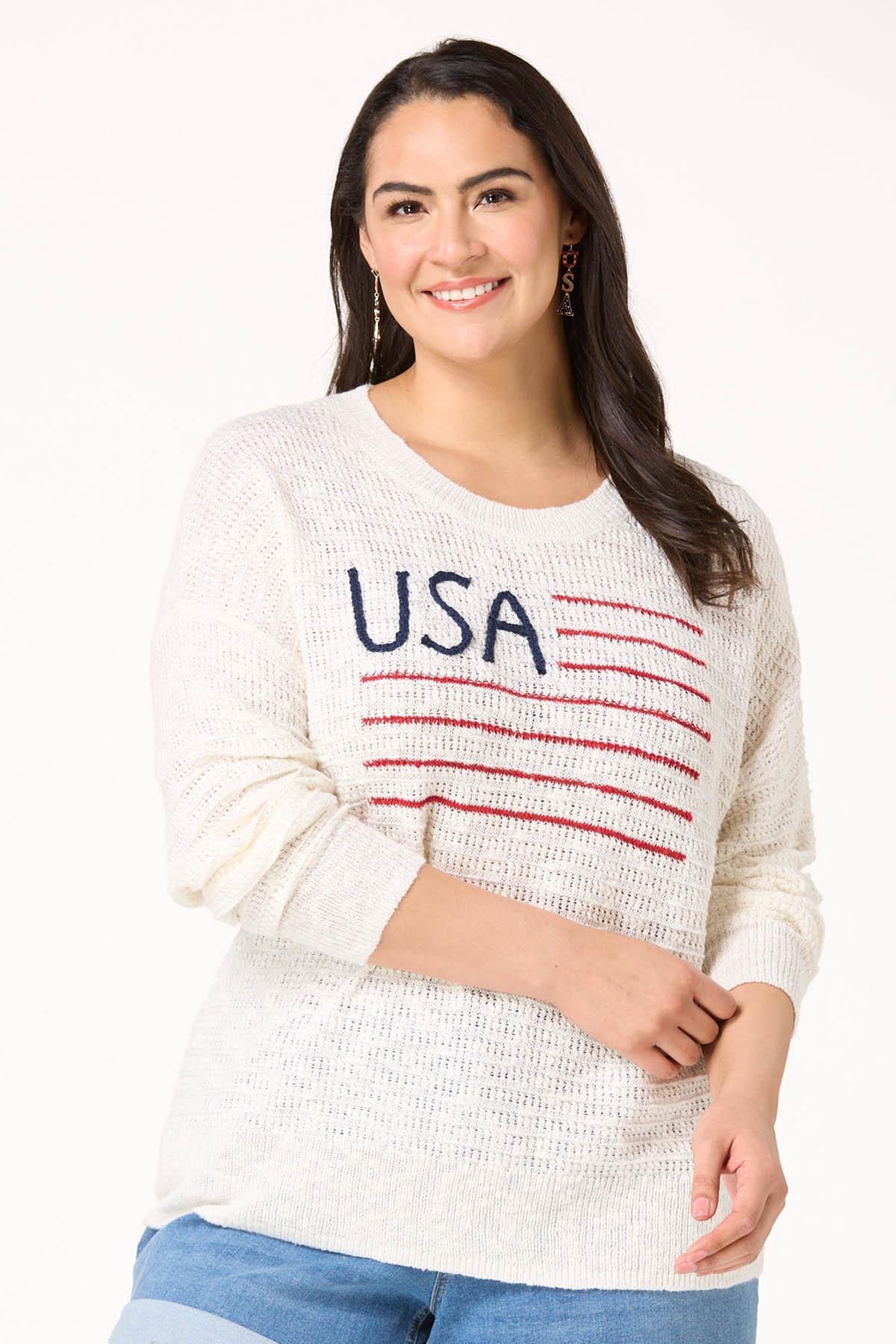Plus Size Usa Sweater