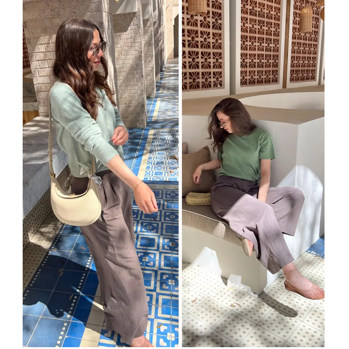 Kingapril Womens Cotton Linen Pants Casual Button Up High Waisted Wide Leg Trousers