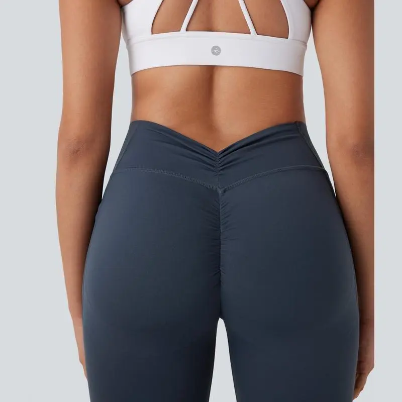 Leggings High-Waist Straight-Leg  Soft Gym Yoga Pants