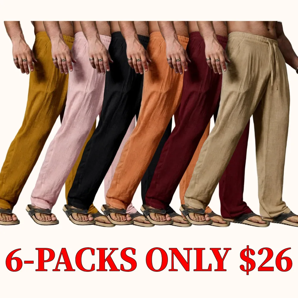 Men's Summer Casual Retro Linen Trousers