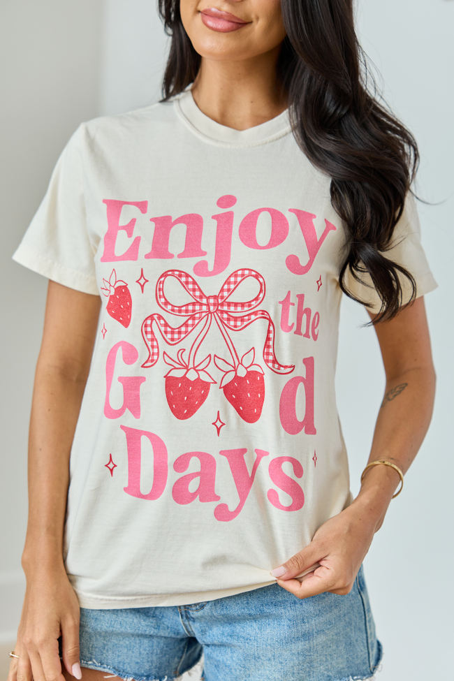 Enjoy The Good Days Ivory Graphic Tee