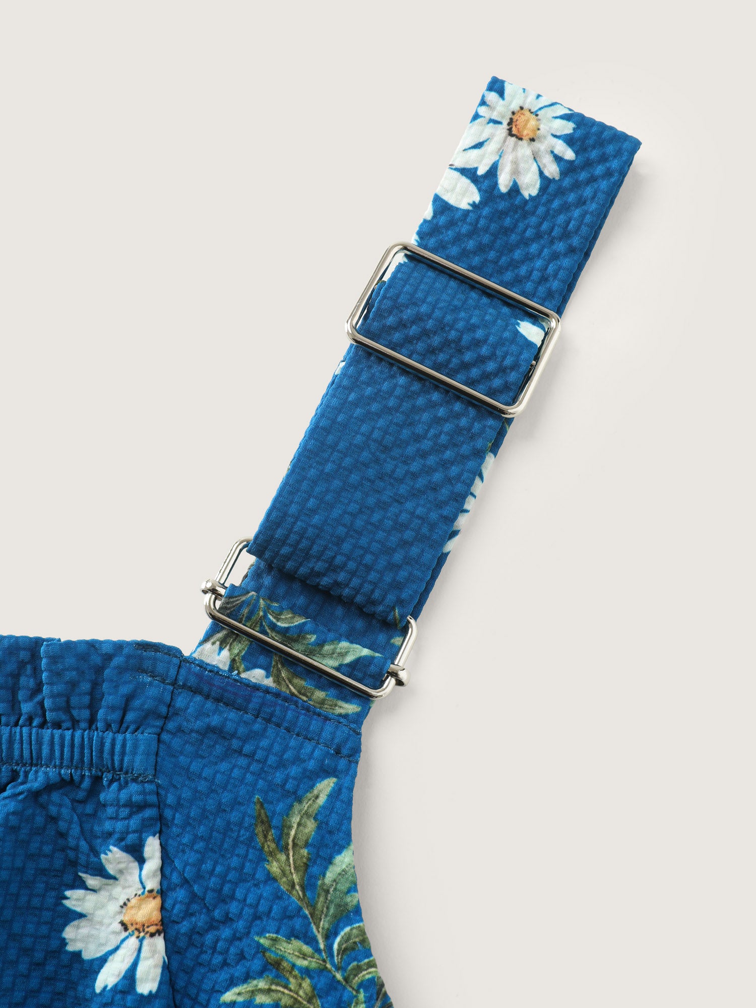 Stretchy Shirred Waist Floral Jumpsuit