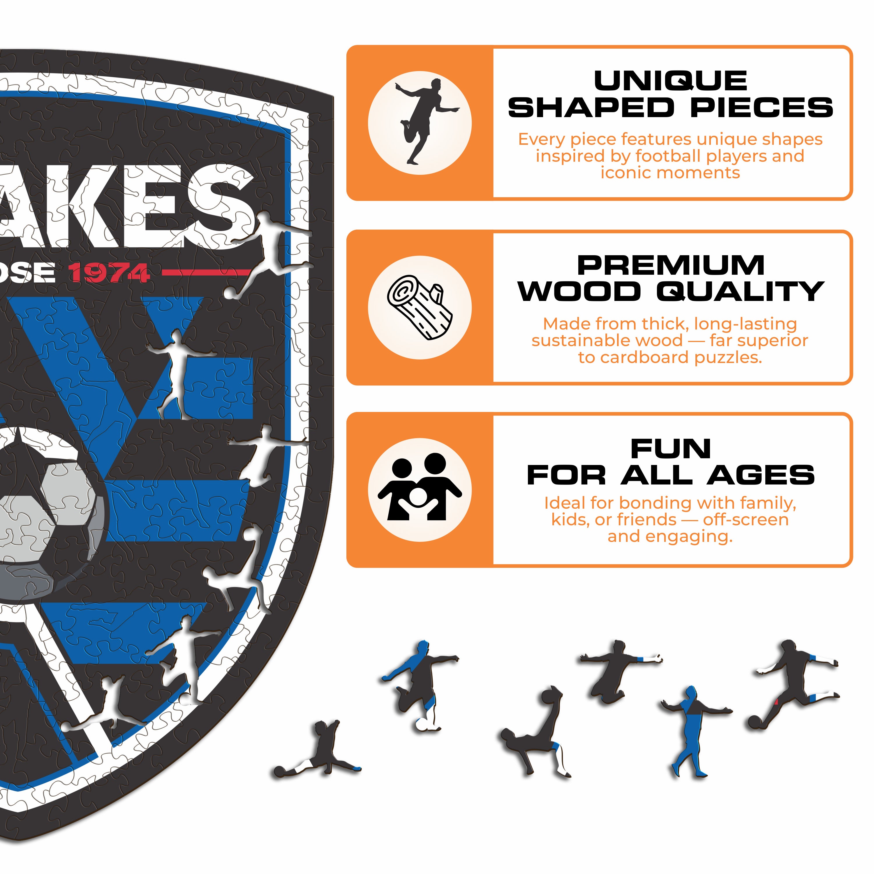San Jose Earthquakes® Logo - Wooden Puzzle
