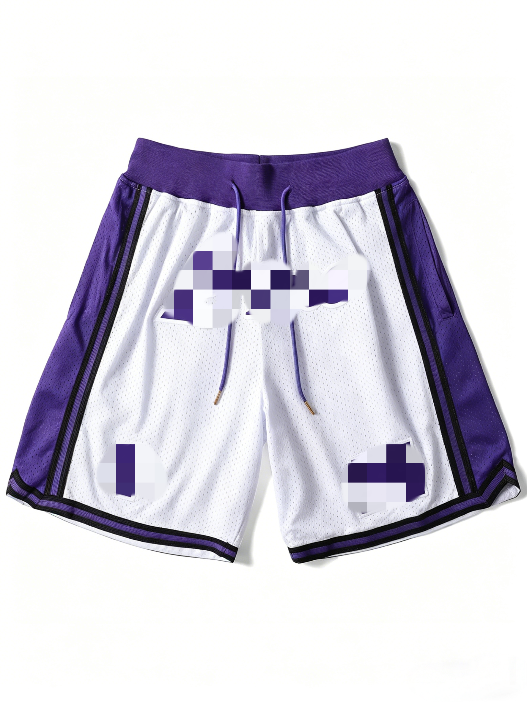 Men's Regular Fit Letter & Number Print Drawstring Waist Jersey Basketball Shorts