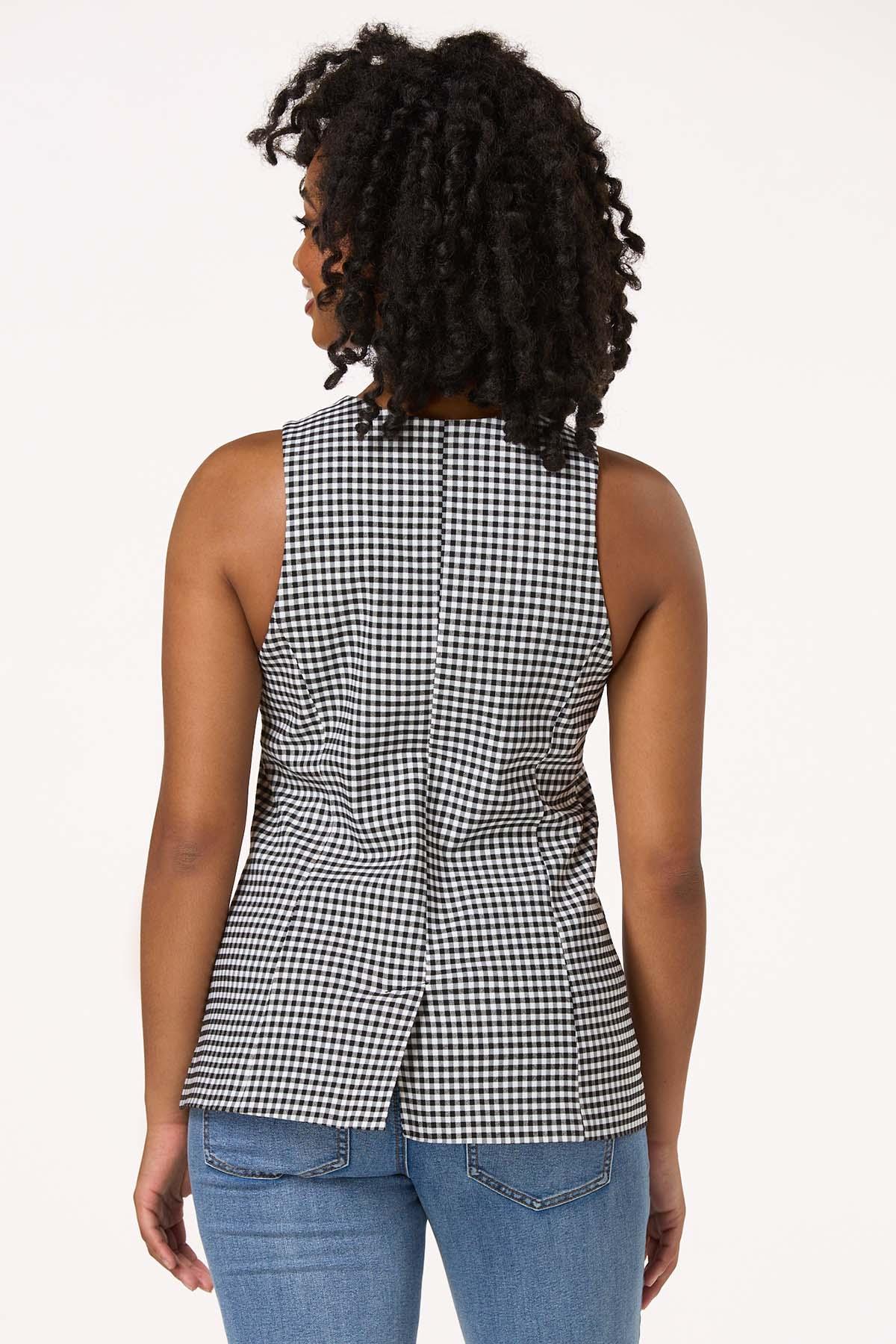 Gingham Bengaline Vest